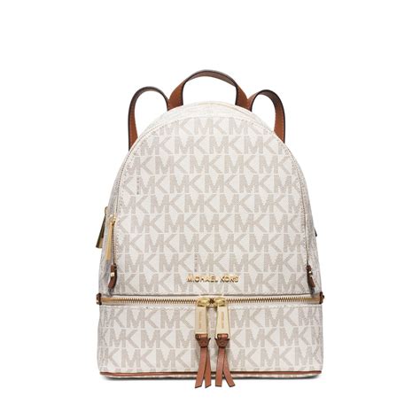 michael kors backpack white|michael kors white purse small.